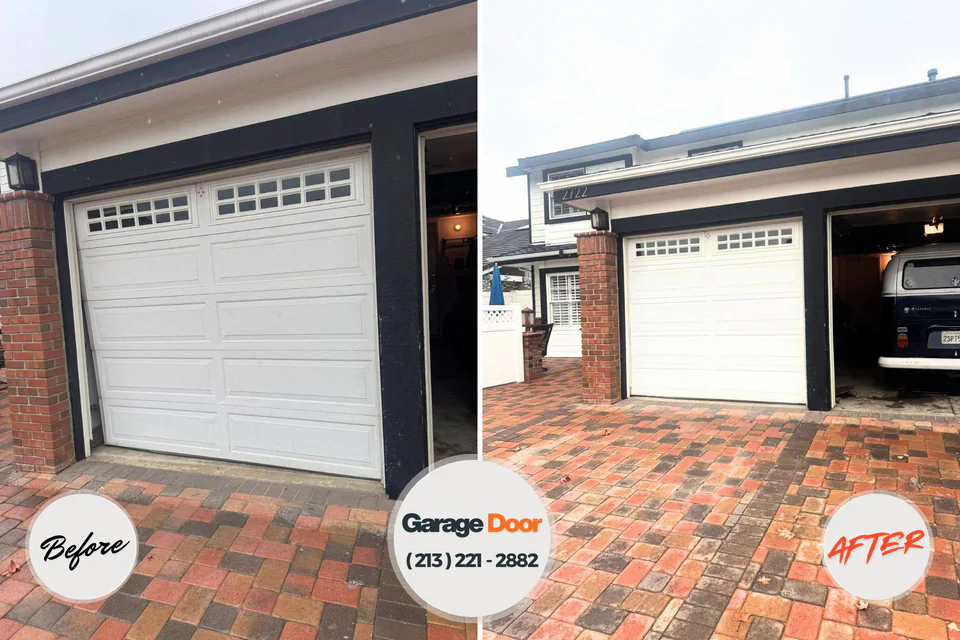 Before and after: garage door repair Pleasant Valley, WV